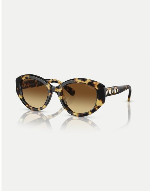 Swarovski Brown Sk6005 Irregular Sunglasses With Lens