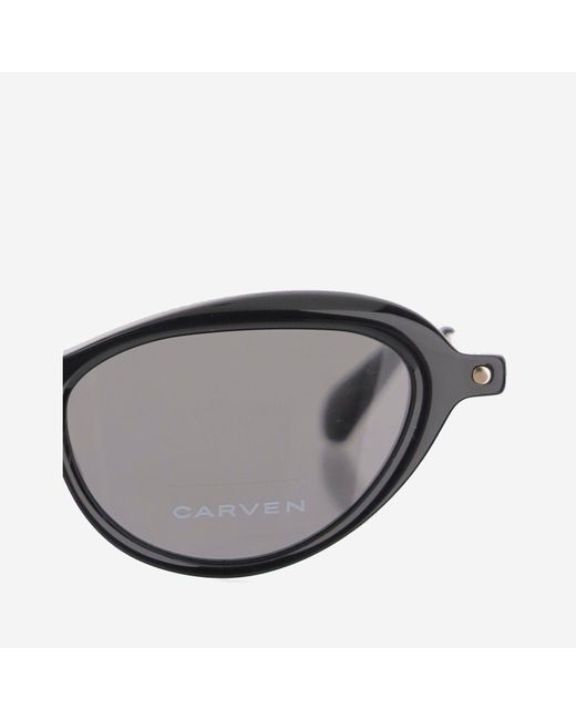 Carven Gray Oval Acetat Sonnenbrille
