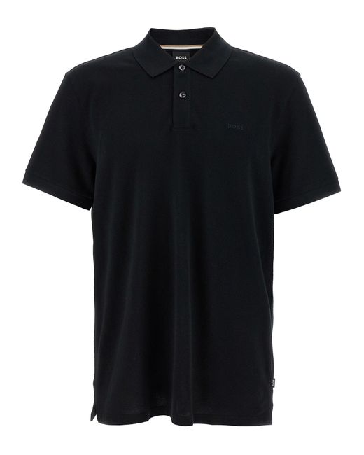 Boss Piquée Polo -shirt in het Black
