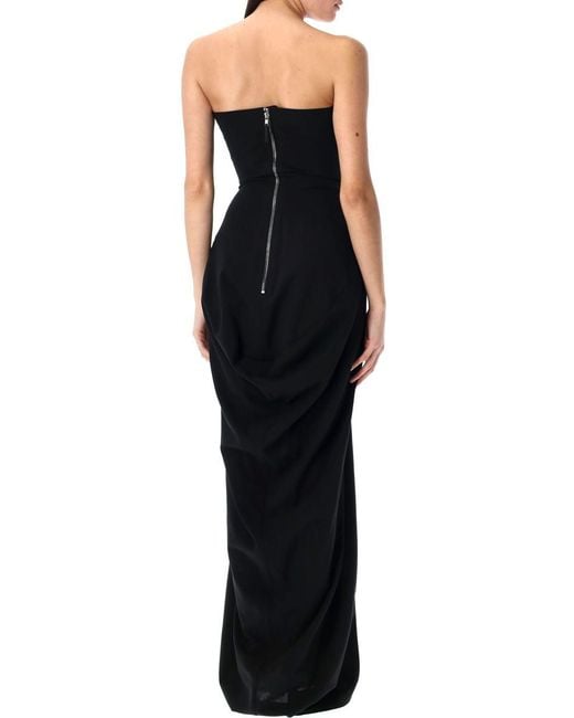 Rick Owens Black Amphora Prong Gown