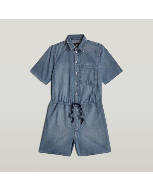 G-Star Blue Easy Short Jumpsuit