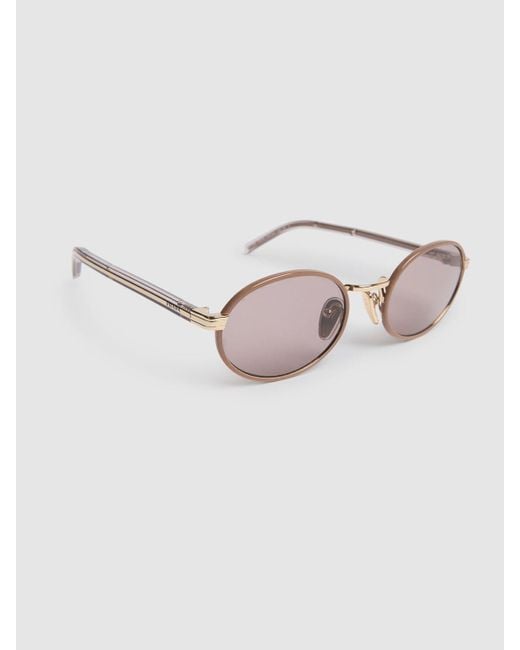 Prada Pink Damen Eckige Sonnenbrille Aus Acetat „Symbole“