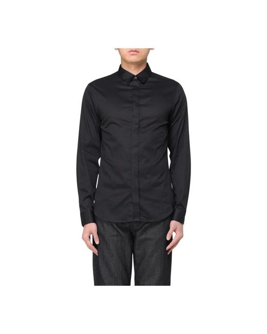 ARMANI EXCHANGE Klassisches Weißes Hemd Für Männer in Black für Herren