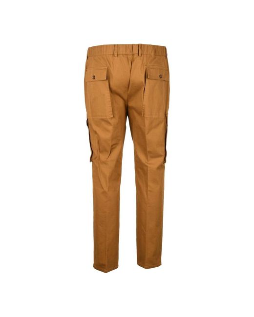 Slim-Fit Trousers di Daniele Alessandrini in Brown da Uomo