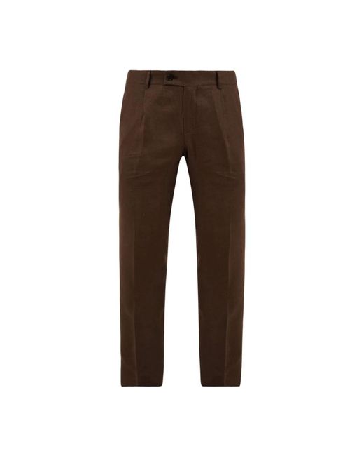 Slim-Fit Trousers Daniele Alessandrini de hombre de color Brown