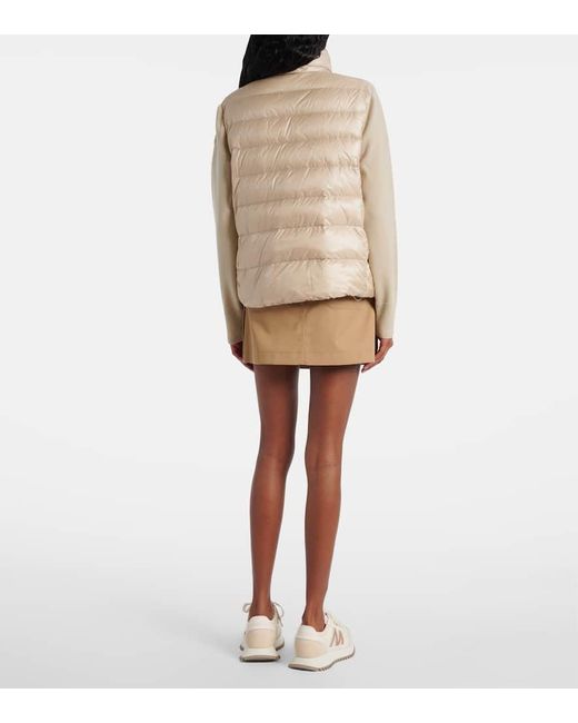 Moncler Natural Daunenjacke Mit Schurwolle