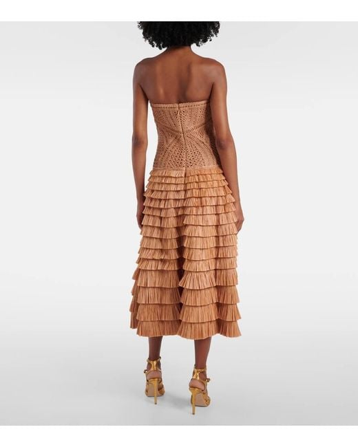 Robe Bustier Santana Jonathan Simkhai en coloris Brown