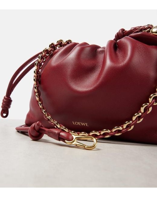 Loewe Red Flamenco Medium Leather Clutch