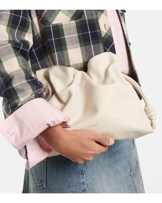 Loewe Natural Flamenco Medium Leather Clutch