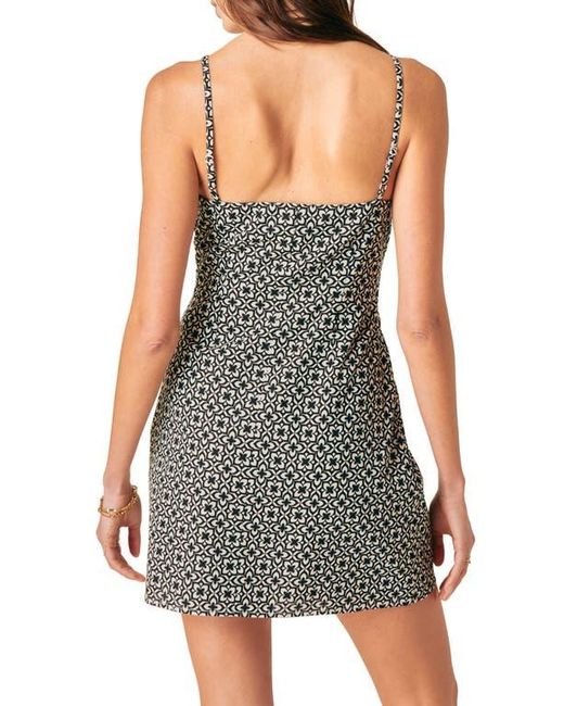 Nobody's Child Gray Palma Ollie Geo Print Organic Cotton & Linen Minidress