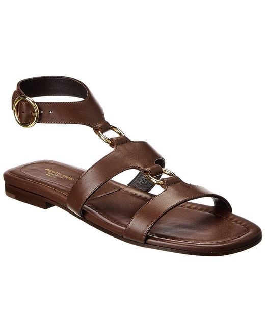 Michael Kors Brown Dusty Leather Sandal