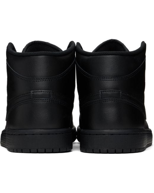 Nike Black Air Jordan 1 Mid Sneakers for men