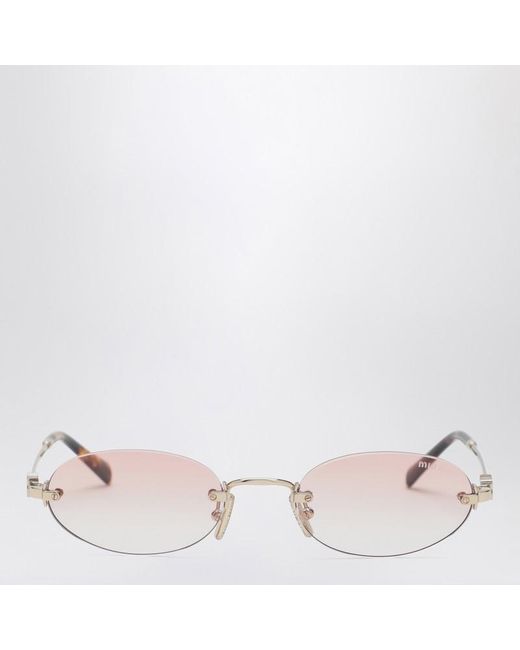 Miu Miu Pink Logo Sonnenbrille