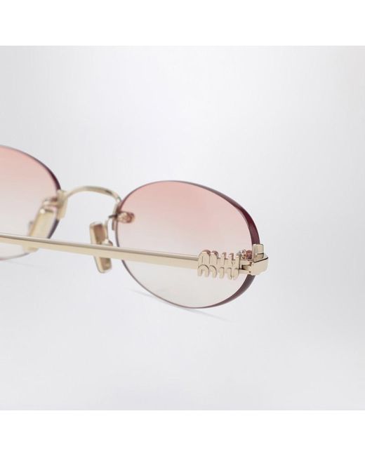 Miu Miu Pink Logo Sonnenbrille
