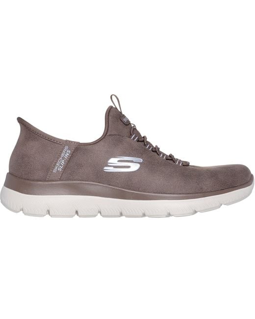 Skechers Gray Summits Unknown Trail 150254-Brn Bungee Lace Shoe