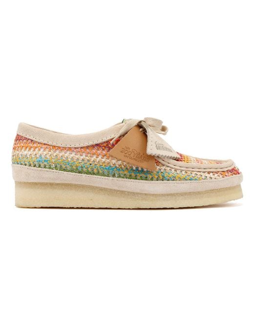 Clarks Natural Wallabee Raffia Multicolour Shoes